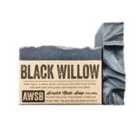 black willow handmade organic bar soap with charcoal, boxed
