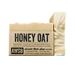 honey oat handmade fragrance free bar soap with goat's milk, boxed