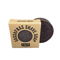 sassafras natural organic shave bar soap for shaving, boxed